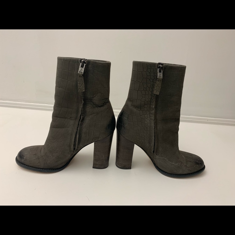 Snake skin booties